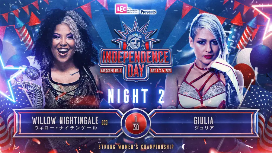 Giulia Vs. Willow Nightingale Set For NJPW STRONG Independence Day